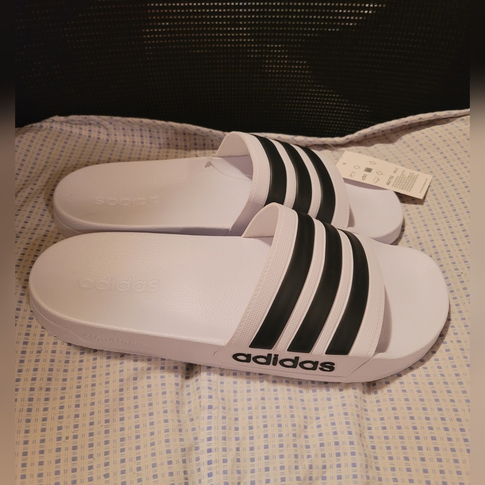 Adidas Men's Adilette Shower Slide Size 10 - Picture 2 of 6